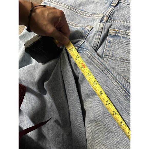 Vintage Tommy Jeans Mens 34x34 Light Wash Denim Flag Y2K 90s Dad Pants - Picture 7 of 9